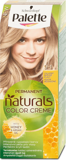 Palette Permanent Natural Colors Боя за коса 9-1 Студена бежова блондинка 50мл