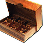 Wooden Construction Puzzle Gift Box 6 Riddles (Wooden Gift Box)