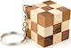 Wooden Construction Logic Puzzle Snake Cube Key Mini