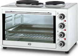 IQ Electric Countertop Oven 45lt with 3 Burners White