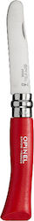 Opinel No.07 Οξιά Pocket Knife Red with Blade made of Stainless Steel