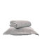 Borea Βελούδο Σετ Κουβερλί Μονό Microfiber Γκρι 160x220cm 2τμχ