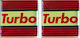 Αυτοκόλλητα Σήματα Αυτοκινήτου Turbo 2τμχ