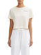 Summer Women's Cotton Short Sleeve White Blouse 111582 PS107