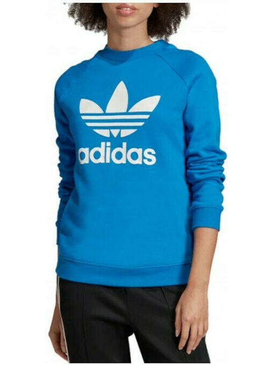 Adidas Trefoil Γυναικείο Φούτερ Crew Blue