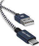 Dux Ducis Braided USB 2.0 to micro USB Cable Μπλε 1m + 0.20m