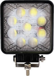 Squareς Waterproof Headlights Car LED Universal 9 - 30V 27W 8.4cm 1pcs