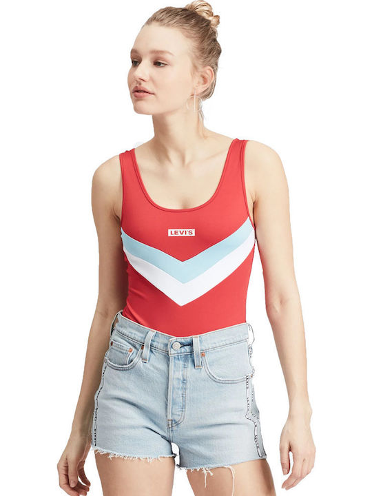 Sleeveless Bodysuit Florence Regular Fit Red