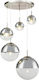 Globo Lighting Varus Pendant Chandelier for 5 Bulbs E27 Silver