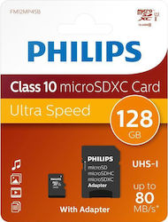 Philips microSDXC 128GB Clasa 10 U1 UHS-I cu adaptor