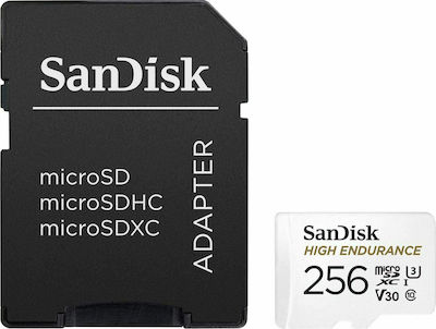 Sandisk High Endurance microSDXC 256GB Clasa 10 U3 V30 UHS-I cu adaptor