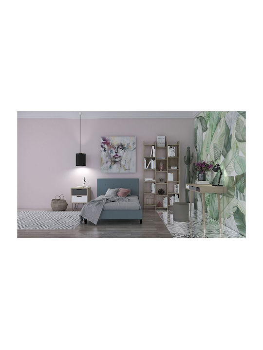 Bedside Table Artic Wooden Sonoma / Grey / White 45x39x59.5cm