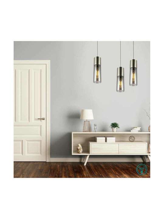 Globo Lighting Annika Pendant Light Silver with Socket E27 105x105cm