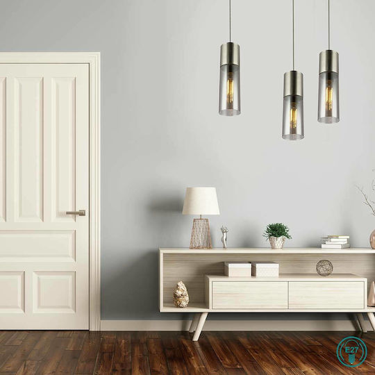 Globo Lighting Annika Pendant Light Silver with Socket E27 105x105cm