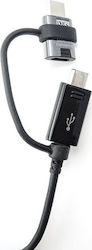 Samsung Regulär USB zu Typ-C / Micro-USB Kabel Schwarz 1m (EP-DG950DBE)