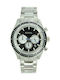 Fossil Watch Chronograph Battery with Silver Metal Bracelet BQ1256