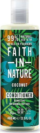 Faith in Nature Coconut For Normal To Dry Hair Conditioner Color Maintenance for Coloured Hair 400ml