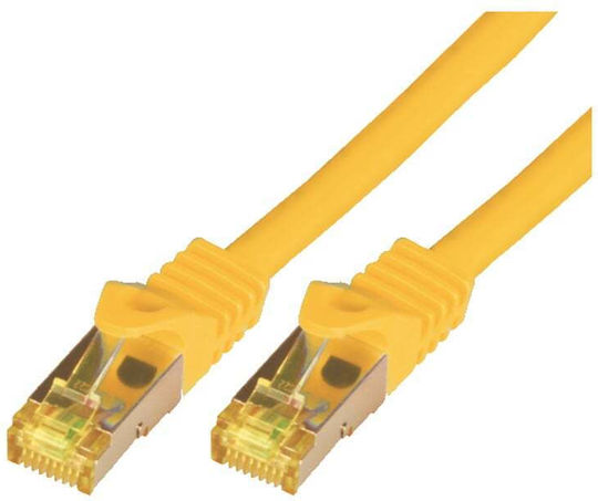 MCAB S/FTP Cat.7 (10Gbps) Καλώδιο Δικτύου Ethernet 20m Κίτρινο