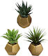 Inart Artificial Plant in a Pot Cactus 14cm 1pcs