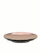 Inart Glass Decorative Platter Black 33x33x5cm