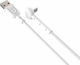 Vidvie CB451 Unghi (90°) / Braided USB-A la Cablu Lightning Alb 1.2m