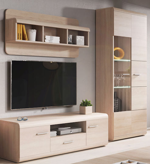 Σύνθετο Σαλονιού με Βιτρίνα & Φωτισμό Μ218xΒ54xΥ194εκ. Σύνθετο Σαλονιού με Βιτρίνα & Φωτισμό Μ218xΒ54xΥ194εκ.