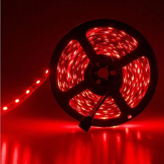 V-TAC Водоустойчива LED Лента 12V Червено Светлина 5м Тип SMD3528