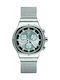 Swatch Tv Time Watch Chronograph Battery with Silver Metal Bracelet