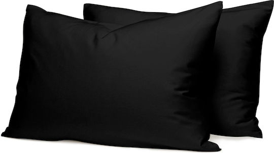 Palatex Set Pilotă Single 160x240cm Solid Line Negru 2buc