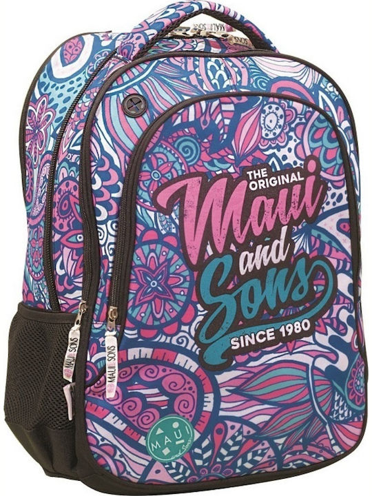 Maui & Sons Tribal School Bag Backpack Elementary, Elementary Multicolored