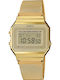 Casio Vintage Iconic Digital Men's Watch 37.4mm Chronograph Battery with Gold Metal Bracelet