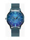 Welder Slim Watch Chronograph Battery with Blue Metal Bracelet