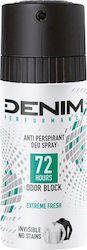 Denim Extreme Fresh 72 Hours Odor Block Αποσμητικό 72h σε Spray 150ml