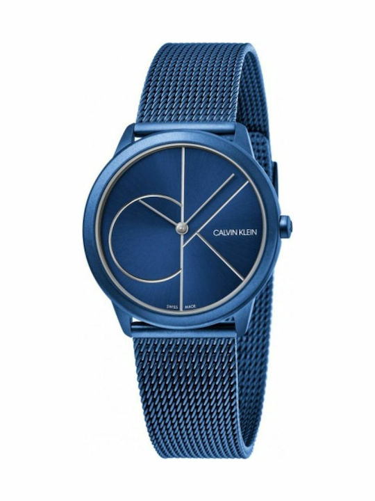 Calvin Klein Minimal Men's Watch 35mm Battery with Blue Stainless Steel Bracelet