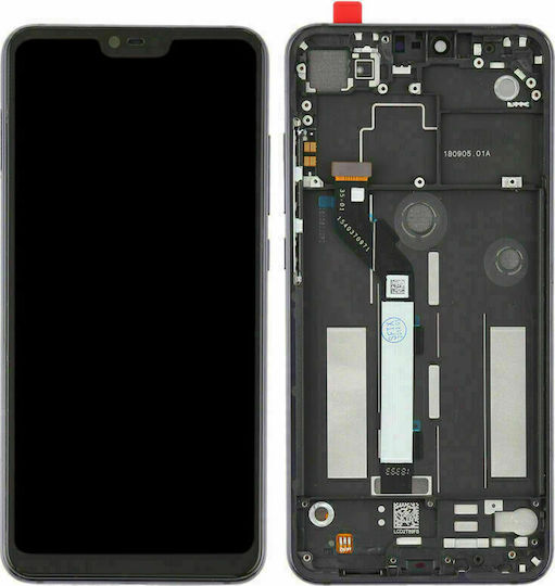 Οθόνη mit Touch-Mechanismus und Rahmen für Mi 8 Lite (Schwarz)