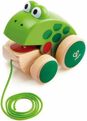 Hape Walk-A-Long Frog από Ξύλο για 12+ Μηνών