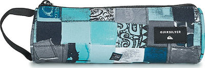 Quiksilver Pencilo Print Pencil Case Barrel with 1 Compartment Light Blue