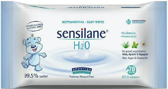 Saniline Sensilane Babytücher mit 99% Wasser, ohne Alkohol & Parabene 70Stk