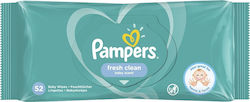 Pampers Fresh Clean Μωρομάντηλα χωρίς Οινόπνευμα 52τμχ