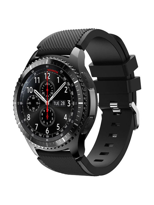 Smooth Armband Silikon Schwarz (Galaxy Watch (46mm) / Gear S3)