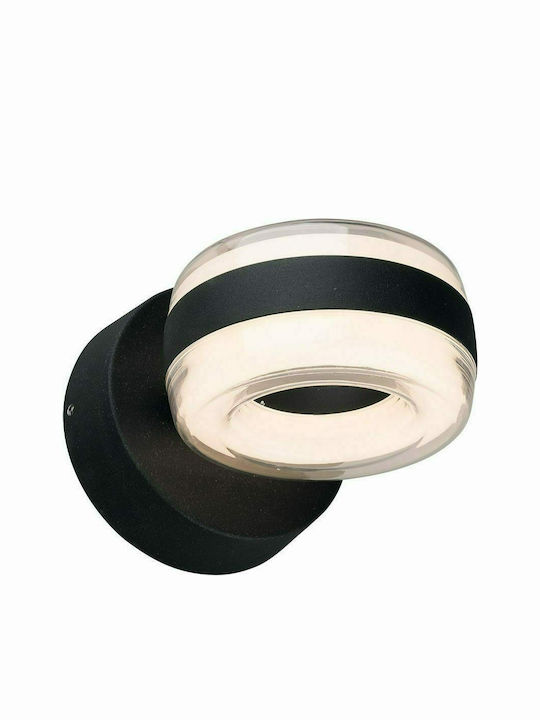 Nowodvorski Donut Led Waterproof Wall-Mounted Outdoor Ceiling Light IP54 with Integrated LED Black