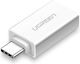 Ugreen Μετατροπέας USB-C male σε USB-A female Λευκό 1τμχ 30155