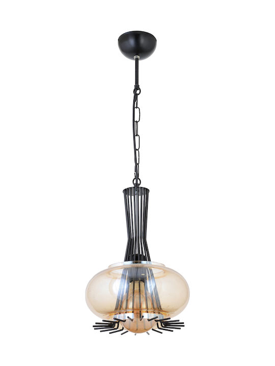 Alphab2b Pendant Light Black with Socket E27 23x23x65cm