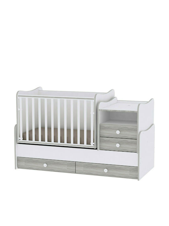 Lorelli Pătuț Bebeluși Multifuncțional Combo Alb-Artwood pentru Saltea 62x110cm