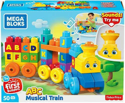 Mega Bloks Building Block A-B-C Learning Train for 1+ years 50pcs