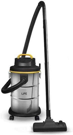 Life Cleanmaster Staubsauger Flüssigkeiten / Feststoffe 1400W mit Kunststoff Behälter 25Es