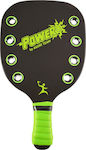 "το αγόρι" Power Beach Racket Black 380gr with Straight Handle Green