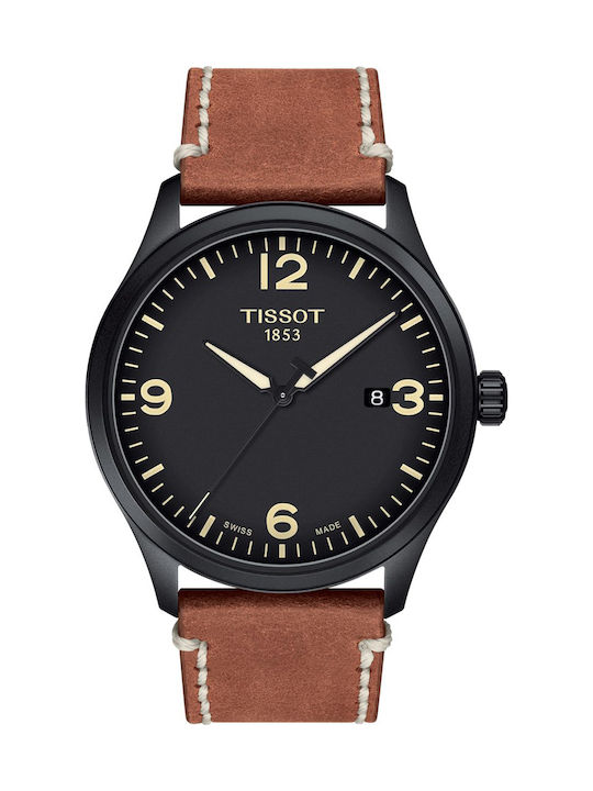 Tissot XL Classic Ρολόι Μπαταρίας με Δερμάτινο Λουράκι σε Καφέ χρώμα