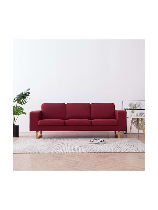 Canapea Cu Trei Locuri Burgundy 200x82x75cm