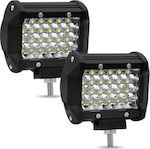 Pătratς Rezistent la apă Faruri pentru Autoturisme LED Universal 12 / 24V 72W 9.7cm 1buc ee3744